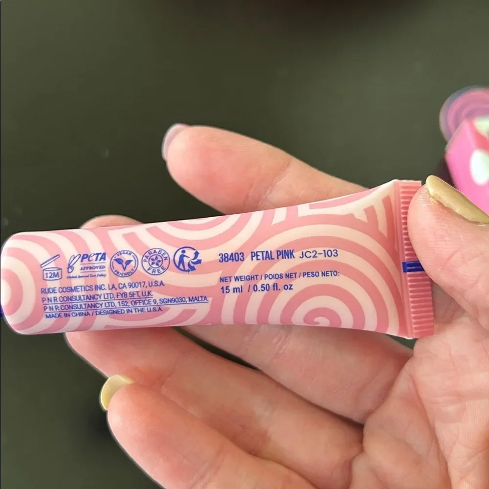 RUDE Cosmetics x Mentos Lip 'n Cheek Tint - Petal Pink NIB